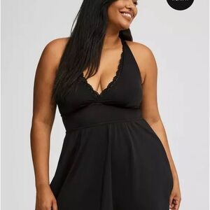 Torrid Size 2 Black Swim Dress Swimsuit